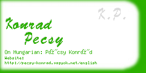 konrad pecsy business card